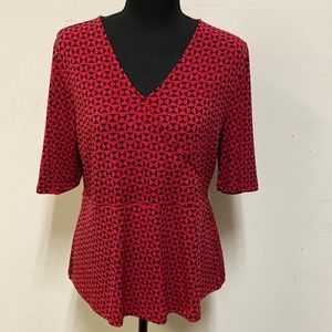 Liz Claiborne - Women's V-Neck Short Sleeve Blouse (NWOT)